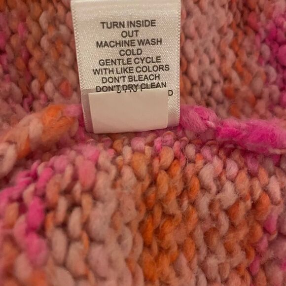 John Paul Richard Orange / Pink Button Cardigan Sweater Size s - Picture 9 of 10